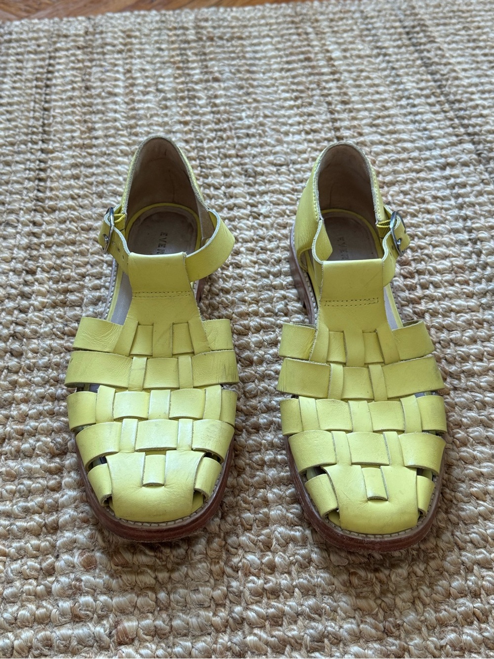 Everlane Yellow Fisherman Sandals (9)
